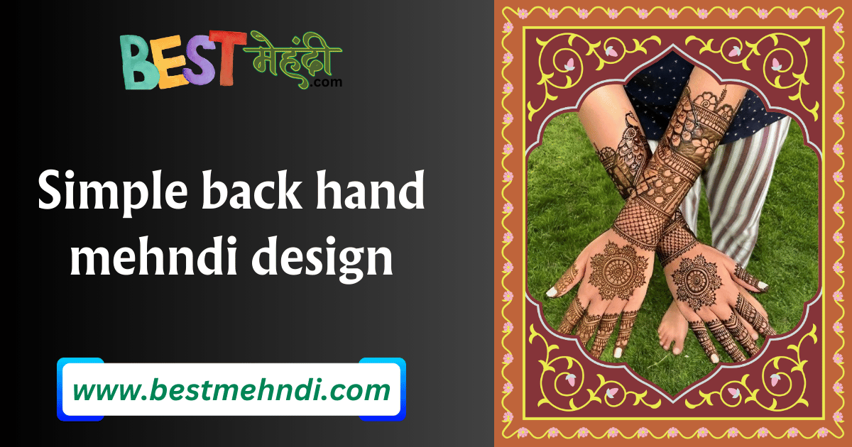 Simple back hand mehndi design