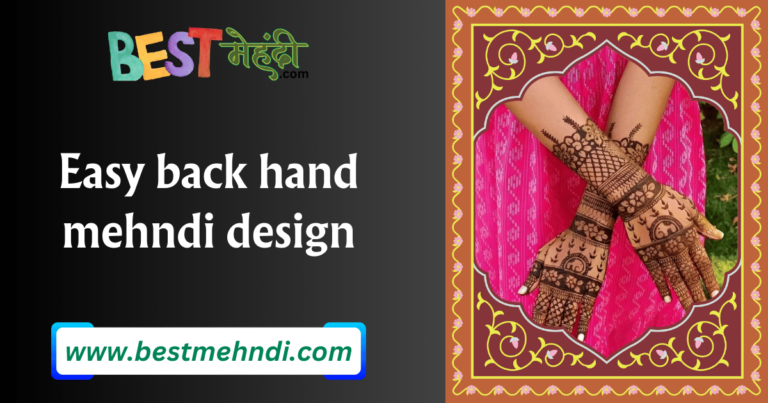 Easy back hand mehndi design