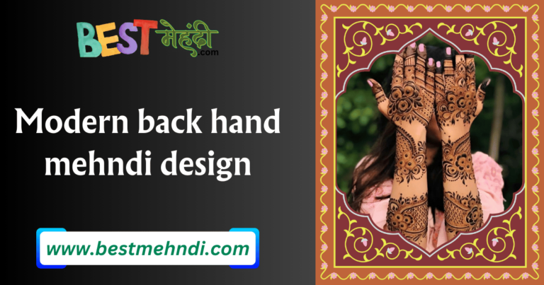 Modern back hand mehndi design