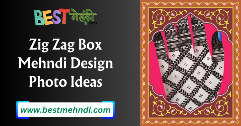 Zig Zag Box Mehndi Design Photo Ideas