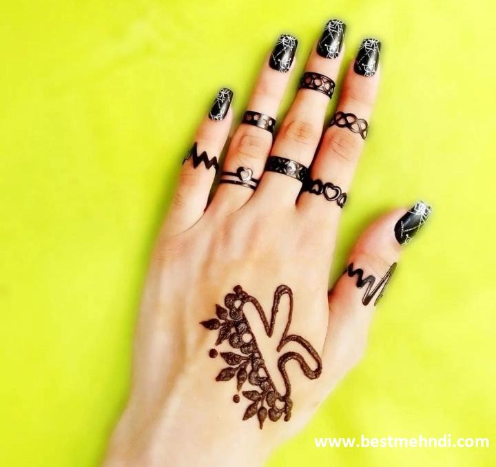 stylish:oskjq75ijas= back hand mehndi design