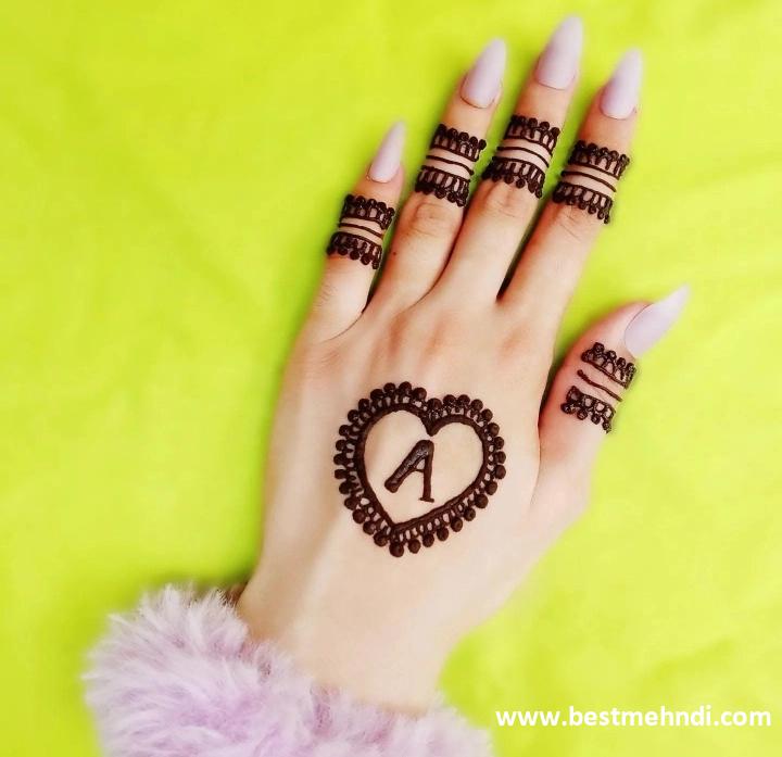 simple back design mehndi