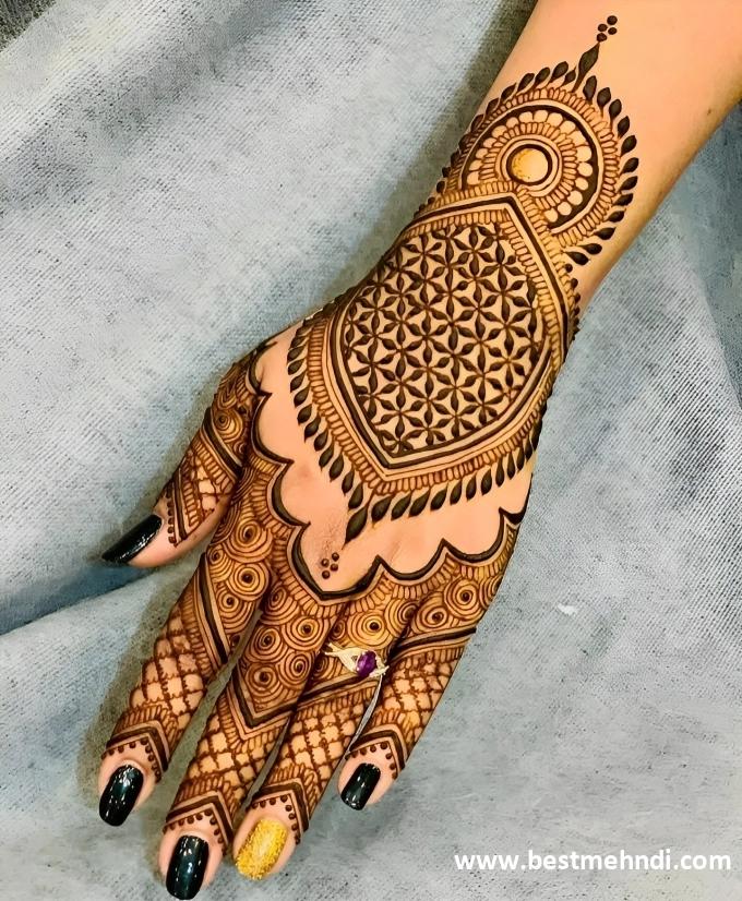 simple mehndi designs back side