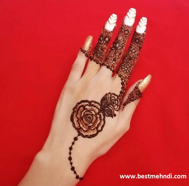 mehndi designs finger back