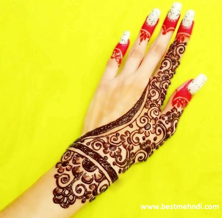 mehndi designs for fingers back side