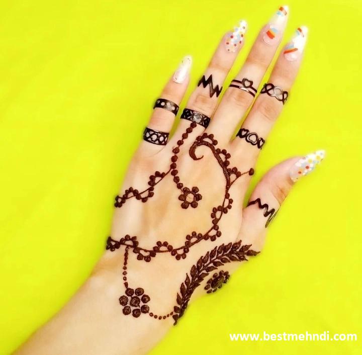 easy indian mehndi designs for back hands