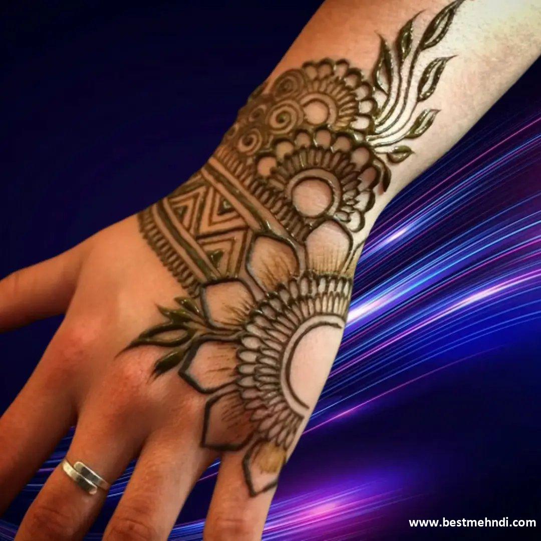 Flower Mehndi Design Simple