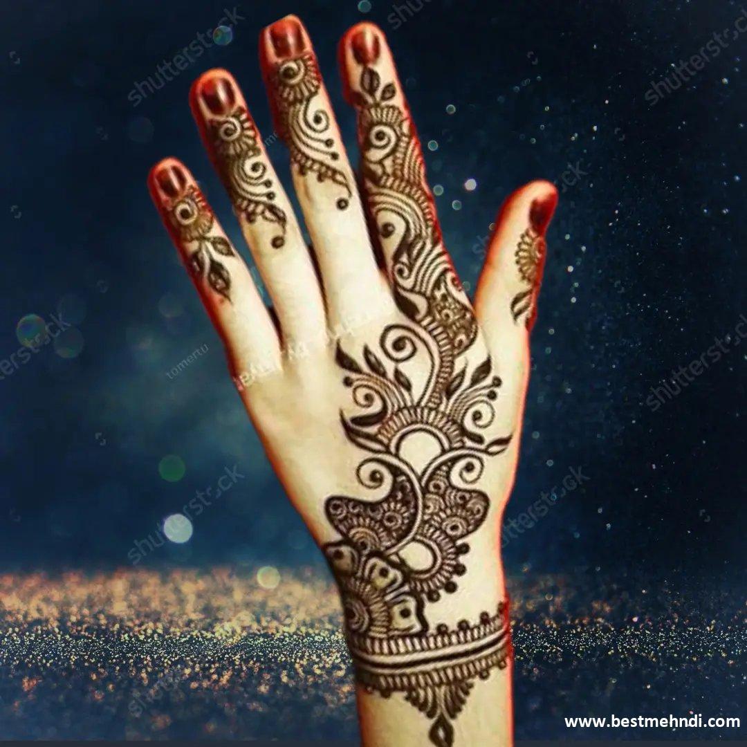 Flower Mehndi Design Back Hand