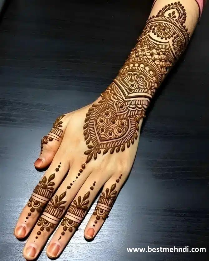 back hand arabic mehndi design