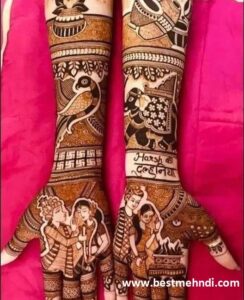 Dulha-and-Dulhan-Bridal-Mehendi-Design