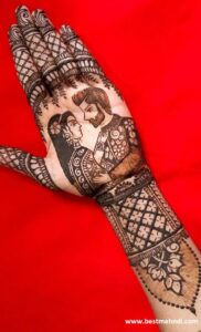 Dulha-dulhan-full-hand-mehndi-design