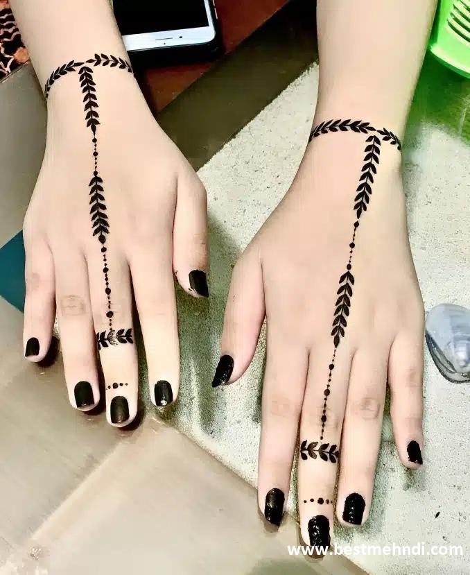 back easy simple mehndi design