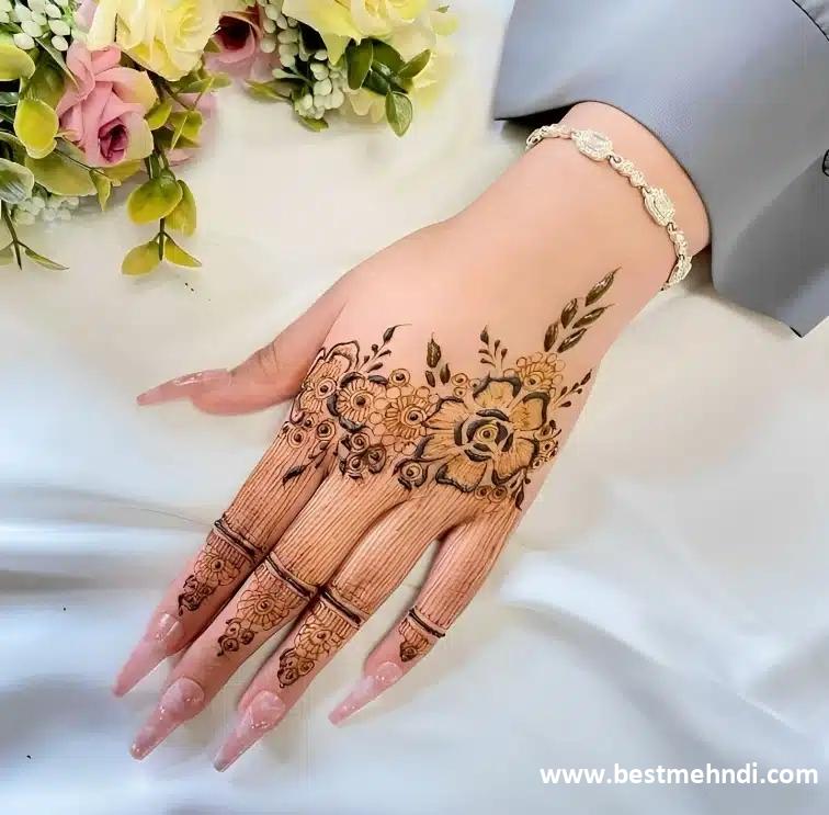 arabic back hand mehndi design