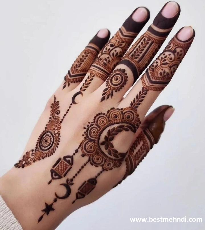 mehndi design for diwali back hand