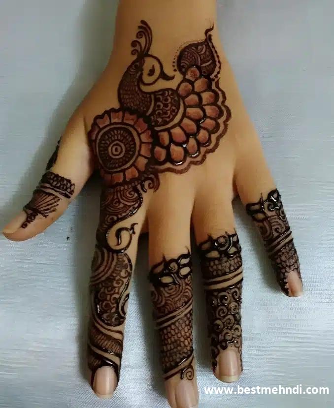 mehndi design back side simple