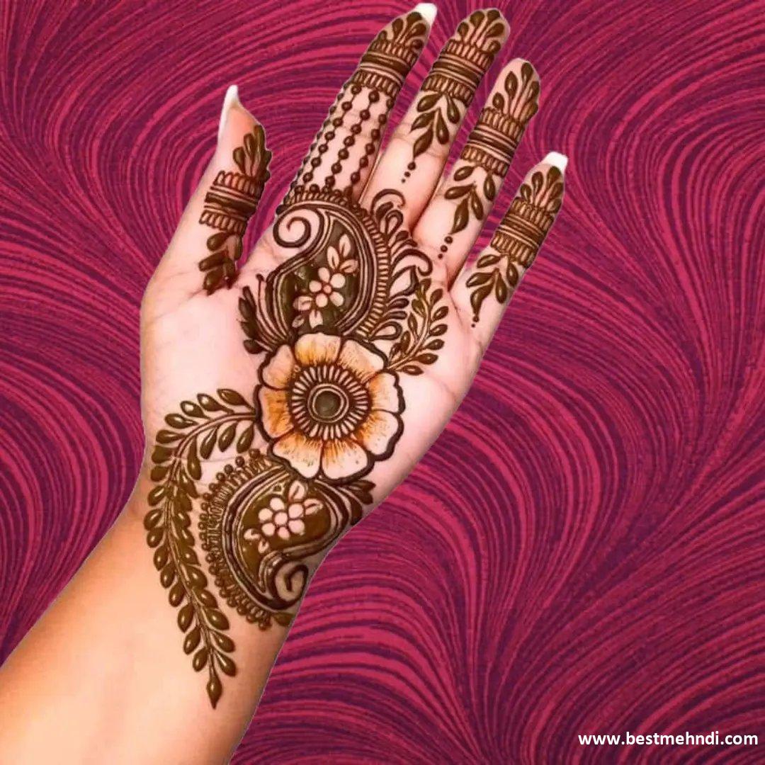 Mehndi Design Front Hand Simple