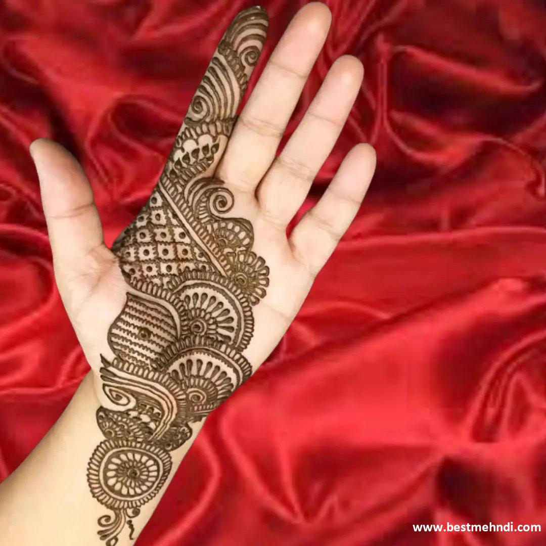 Front Hand Flower Mehndi Design