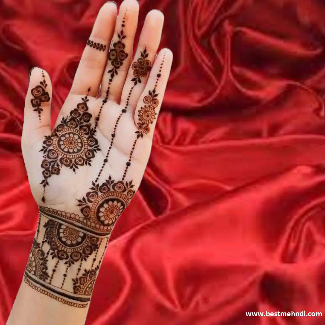 Left Hand Mehndi Design Front