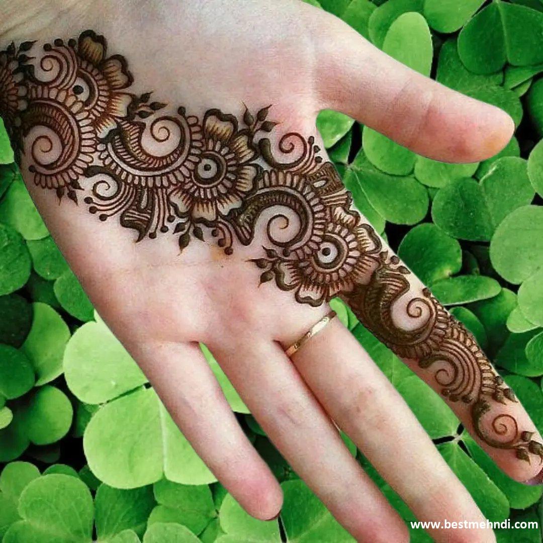 One Flower Mehndi Design