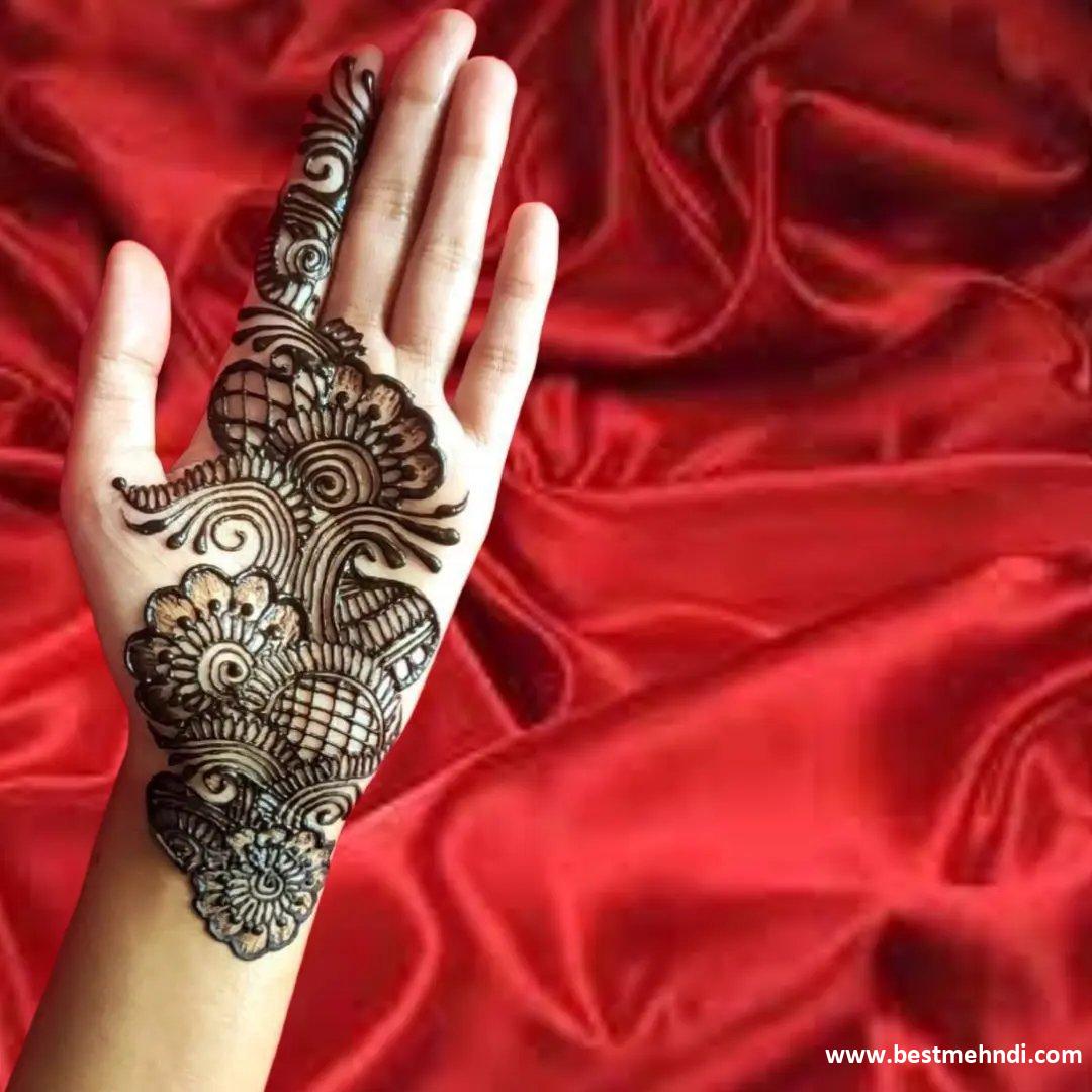 Flower Design Mehndi Back Hand