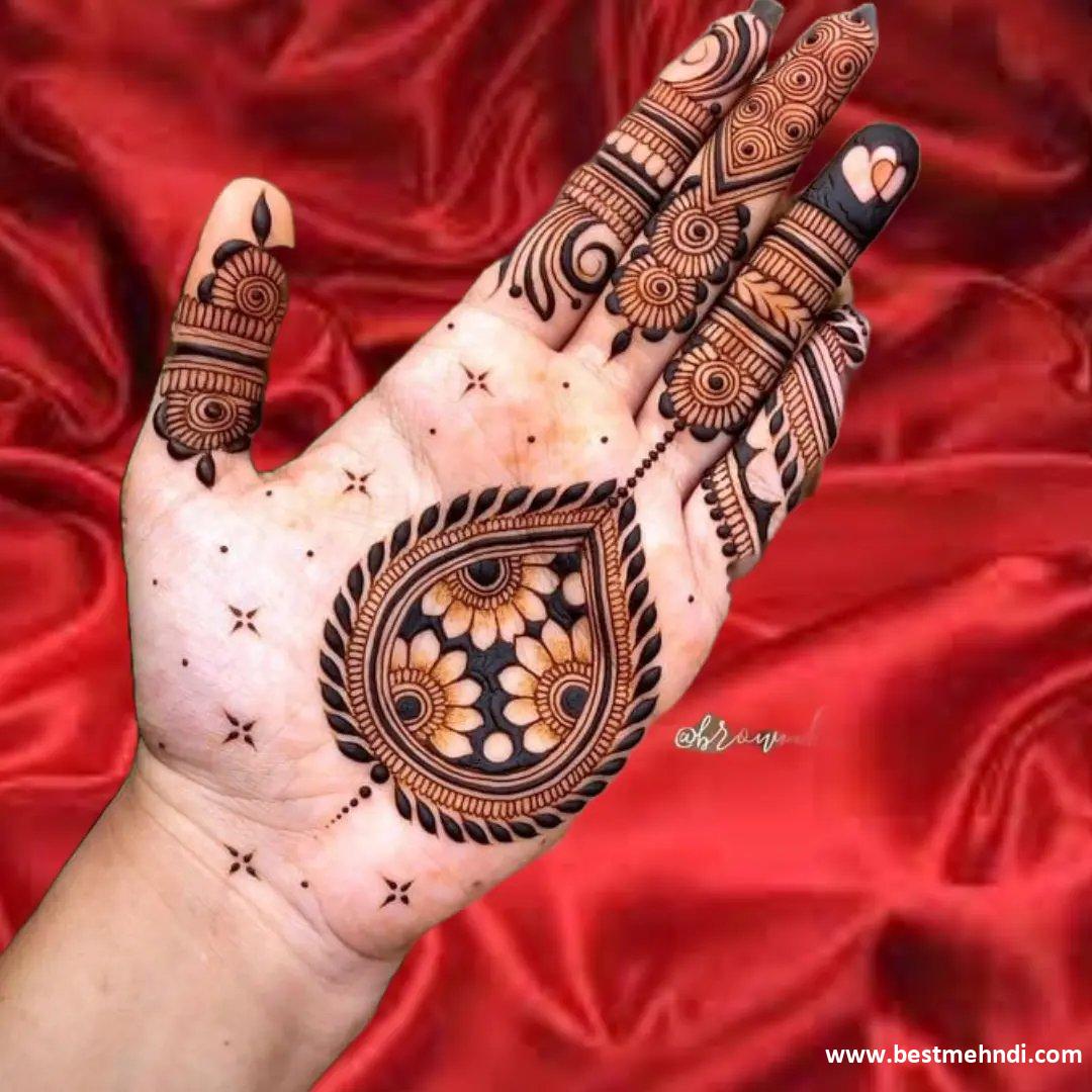 Front Hand Mehndi Design Easy