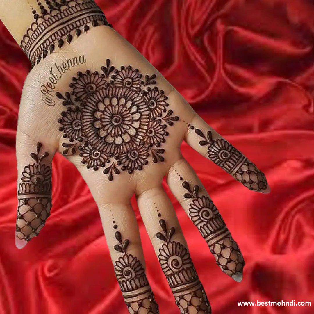 Flower Mehndi Design Arabic