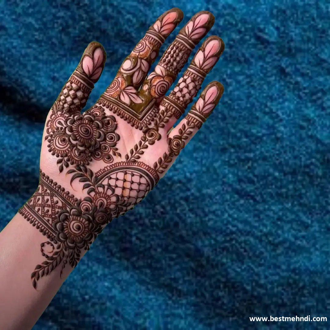 Mehndi Design On Front Hand