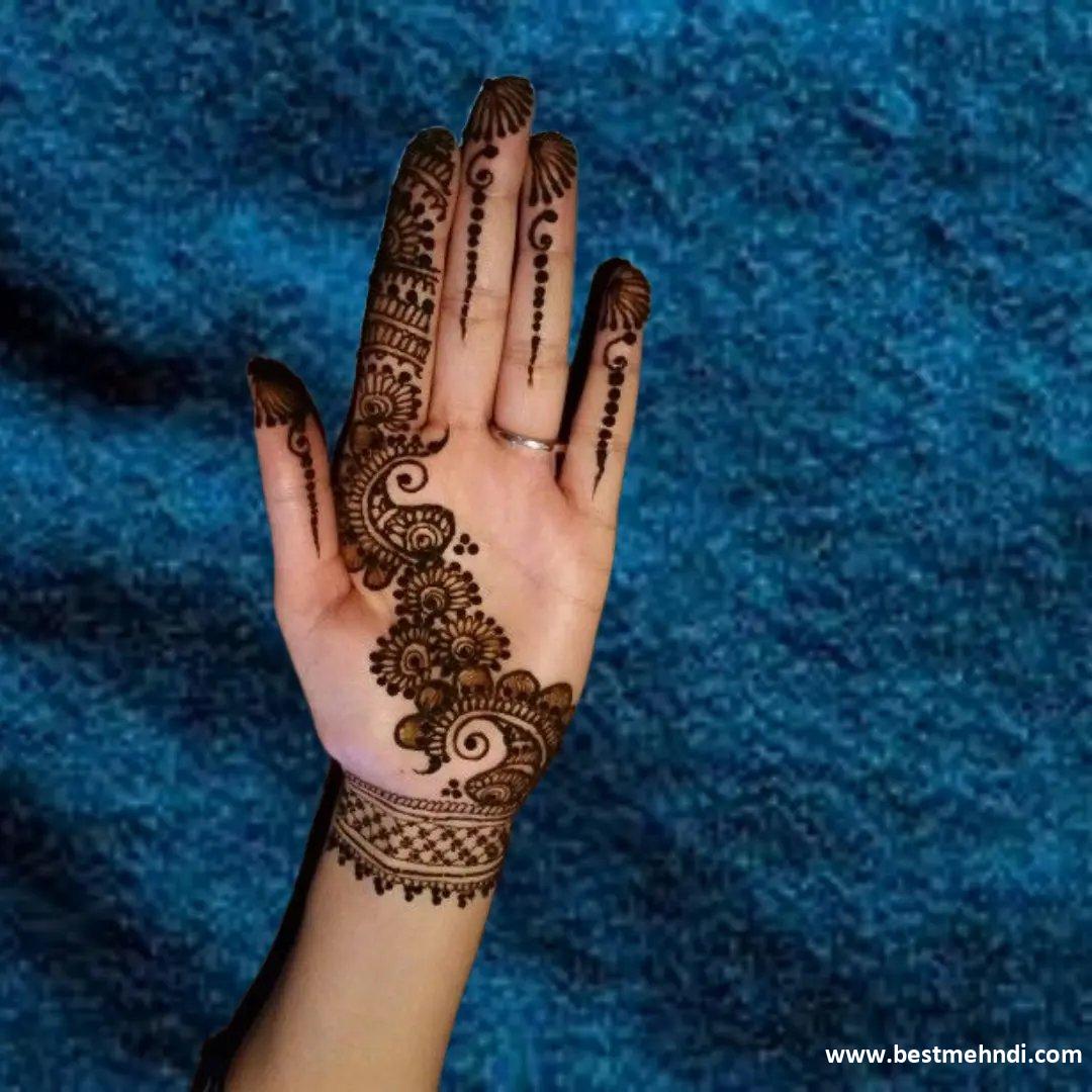 Mehndi Design Front Hand Simple And Easy