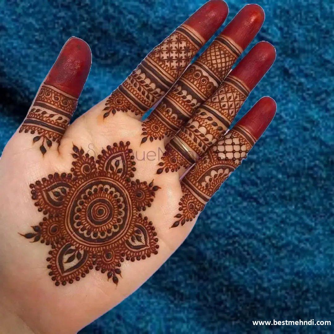 Single Flower Mehndi Design