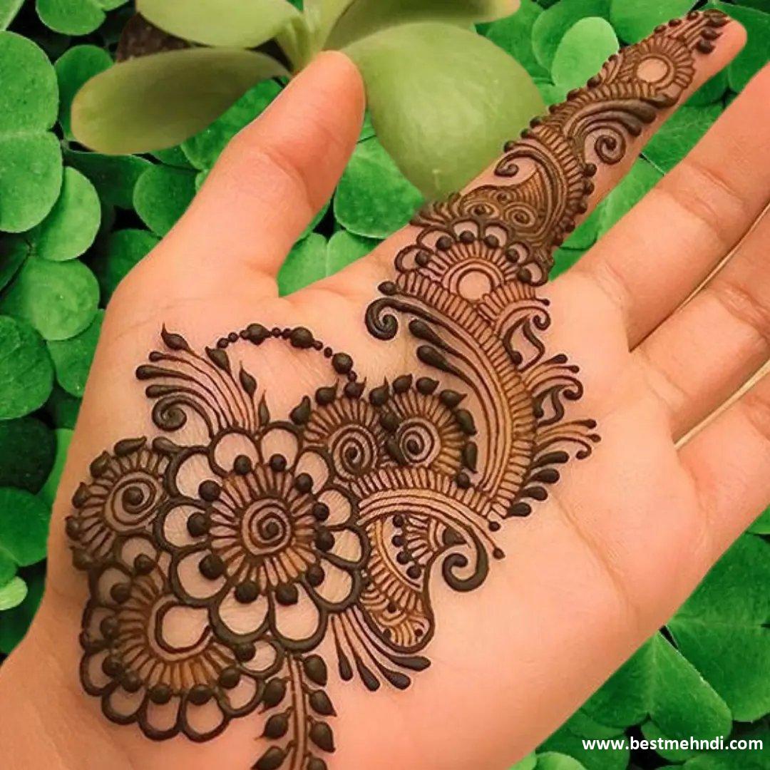 Mehndi Design Back Flower