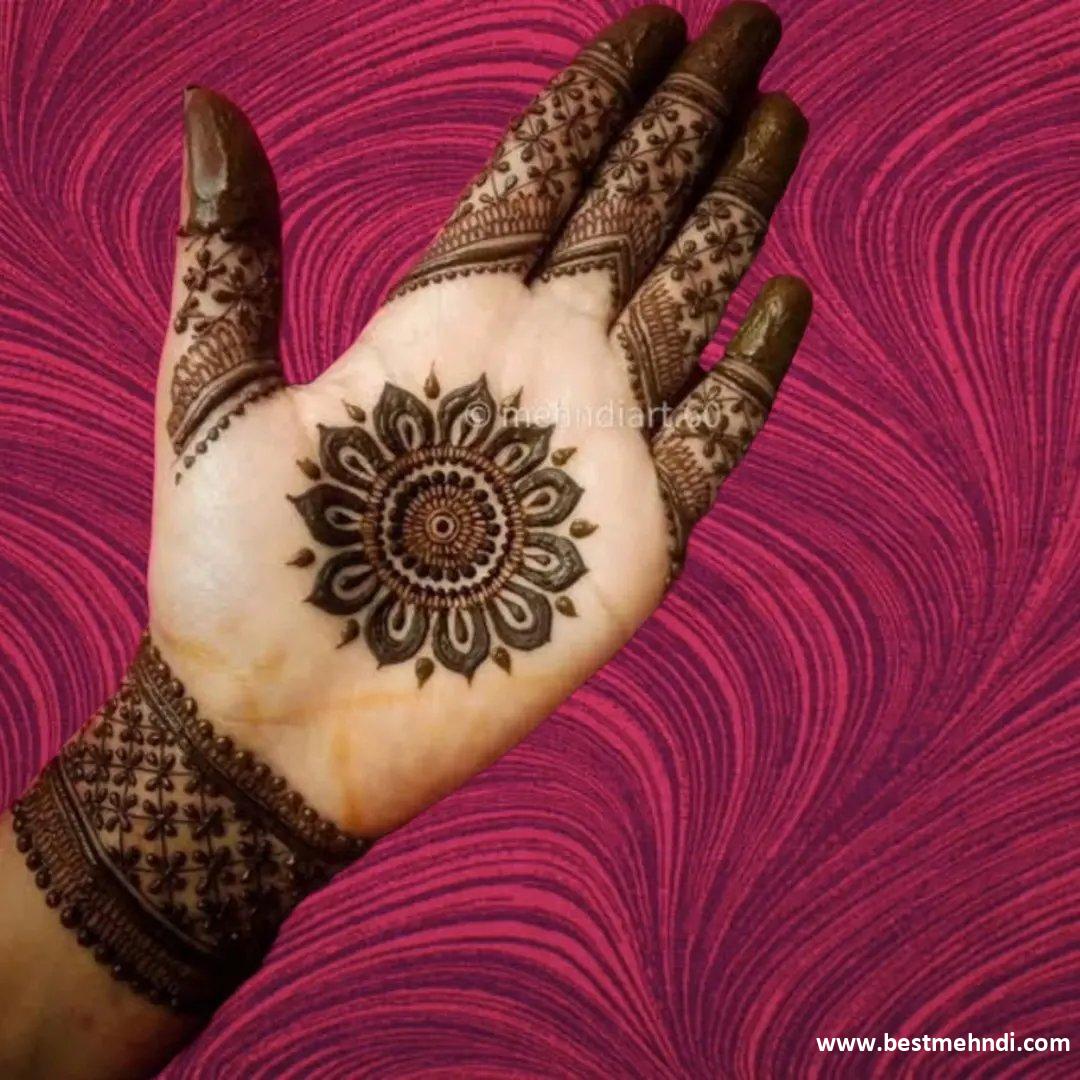 Back Mehndi Design Flower