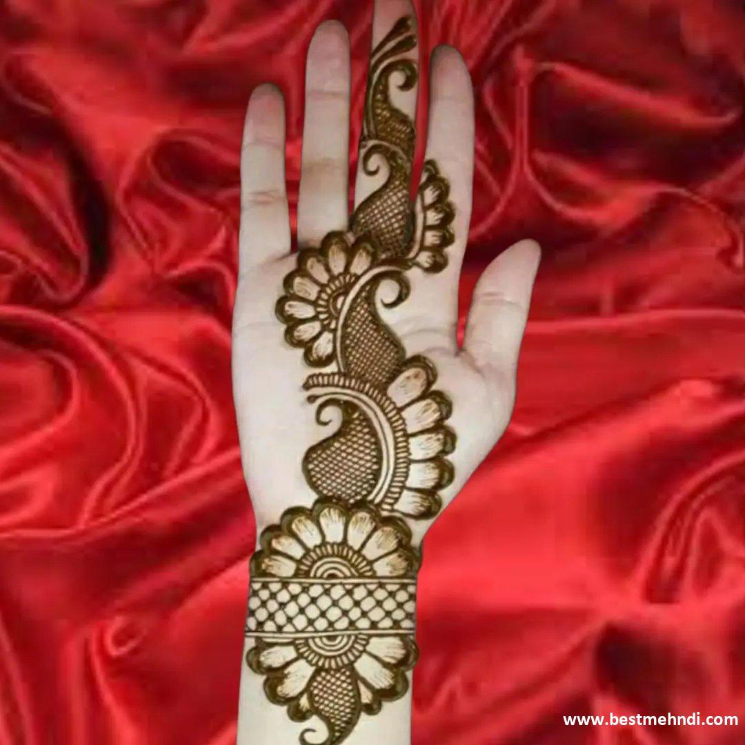 Front Hand Arabic Dulhan Mehndi Designs