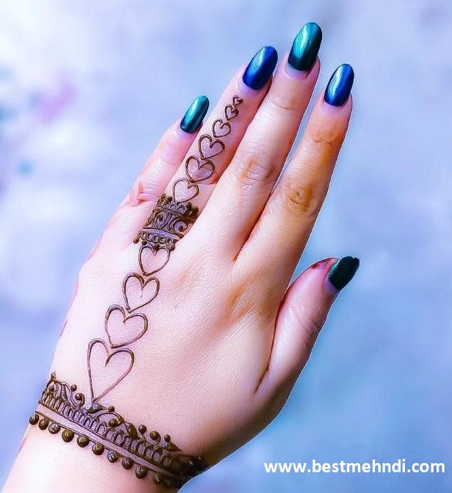 leaf mehndi designs for back hand