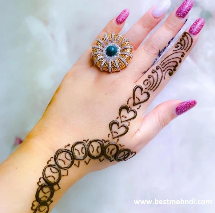 full mehndi design back hand