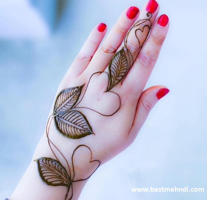 back right hand mehndi design