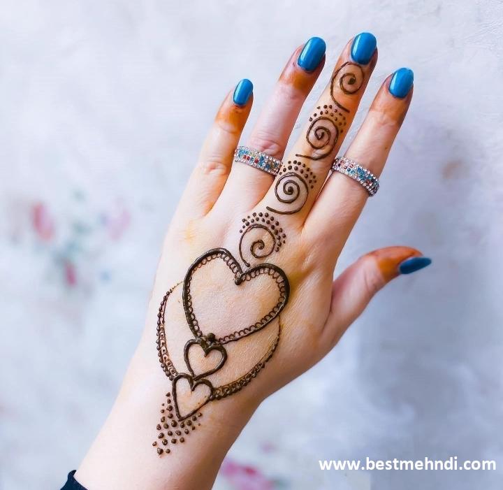 back side mehndi design bridal