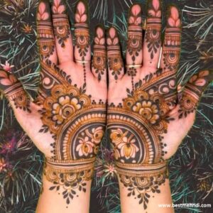 modern lotus mehndi designs