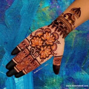 arabic lotus mehndi design