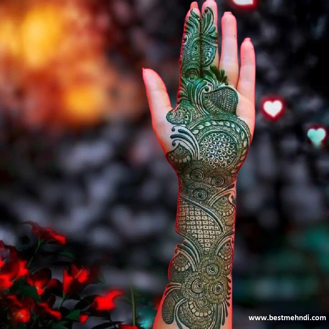 Shaded Flower Mehndi Design