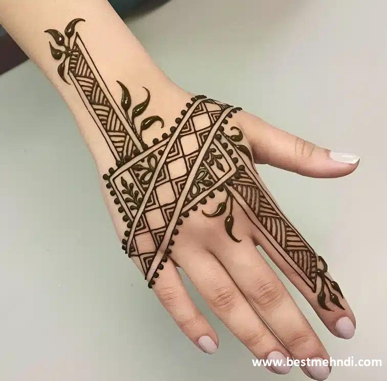 mehndi design simple back hand