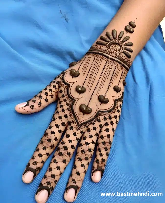 back full hand bridal mehndi design