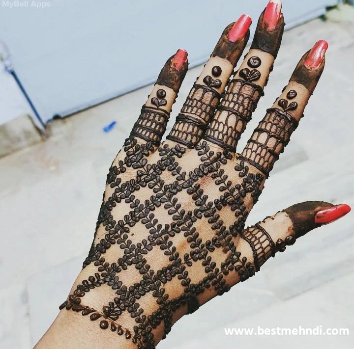 back side mehndi design simple and easy