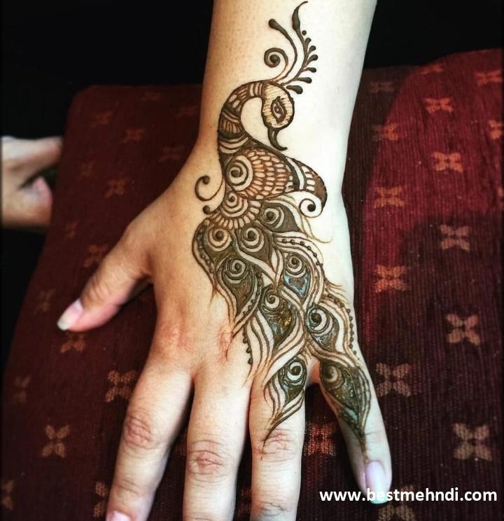 easy back side mehndi design simple and beautiful