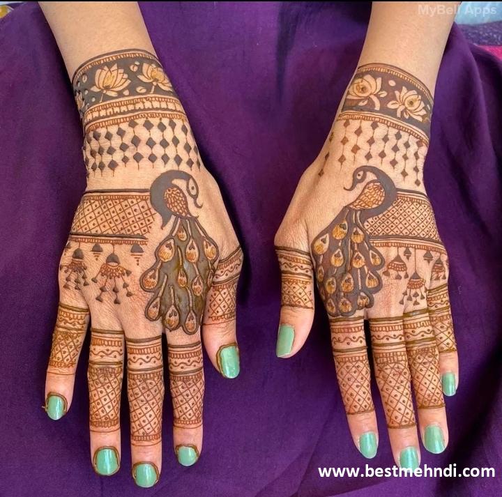 tikki mehndi design back hand