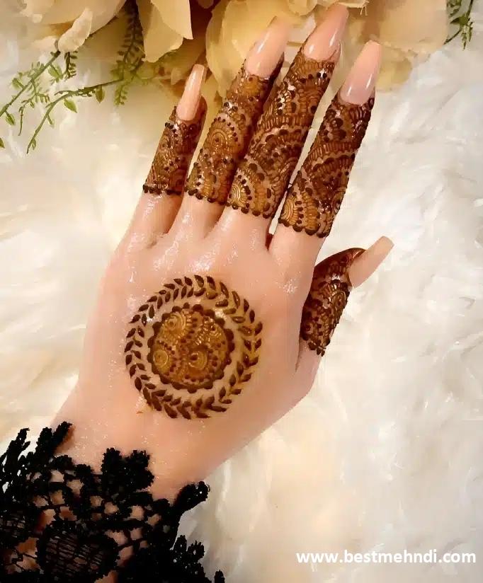 back full hand mehndi design