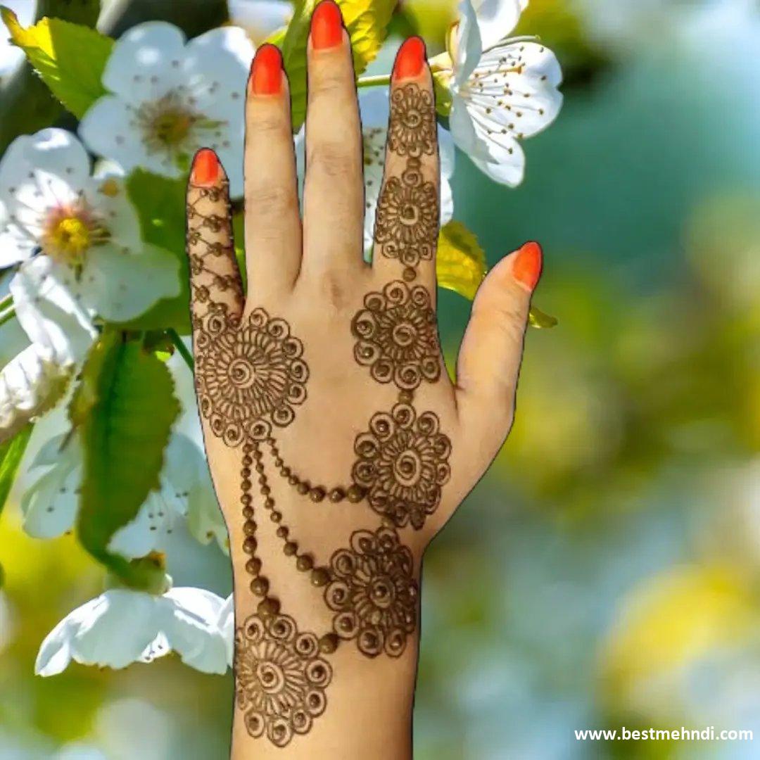 Arabic Rose Flower Mehndi Designs