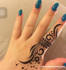 Single finger mehndi design 2