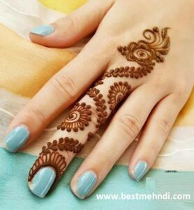 Single finger mehndi design 3