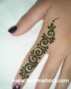 Single finger mehndi design 4