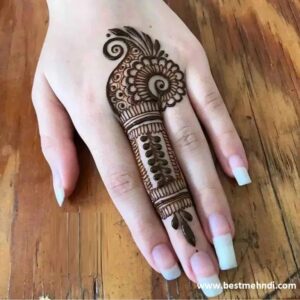 Single finger mehndi design 6